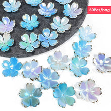 Load image into Gallery viewer, 50pcs 19mm Flower Torus Accessories DIY Earring Hairpin Acrylic Flower Beads Petals Charm Connectors Jewelry Making Accessories