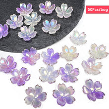 Load image into Gallery viewer, 50pcs 19mm Flower Torus Accessories DIY Earring Hairpin Acrylic Flower Beads Petals Charm Connectors Jewelry Making Accessories