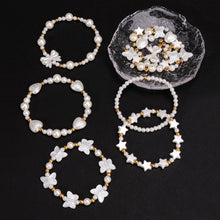 Load image into Gallery viewer, 100pcs Heart Star Imitation Pearl Beads Acrylic Beads DIY Jewelry Making Earring Bracelet Loose Spacer Beads Accessories