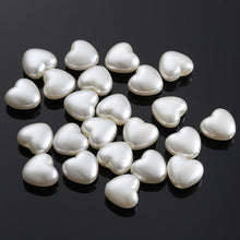 Load image into Gallery viewer, 100pcs Heart Star Imitation Pearl Beads Acrylic Beads DIY Jewelry Making Earring Bracelet Loose Spacer Beads Accessories