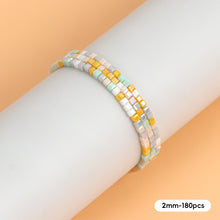 Load image into Gallery viewer, 180pcs 2mm Square Glass Crystal Beads Cube Beads Charms Candy Color Beads For DIY Jewelry Making Clothing Accessories