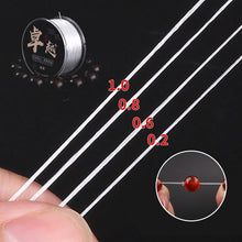 Load image into Gallery viewer, 0.2/0.6/0.8/1MM Transparent Strong Crystal Elastic Beading Line Cord Thread String For DIY Necklace Bracelet Jewelry Making