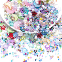 Load image into Gallery viewer, Mixed Star Moon Crystal Glass Beads Set Pearl Loose Spacer Beads for DIY Making Jewelry Craft Bracelets Necklaces Earrings
