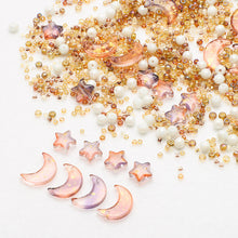 Load image into Gallery viewer, Mixed Star Moon Crystal Glass Beads Set Pearl Loose Spacer Beads for DIY Making Jewelry Craft Bracelets Necklaces Earrings