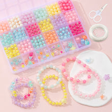 Load image into Gallery viewer, 450pcs 8mm Round Beads Bracelet Making Kit Beads Girls DIY Jewelry Making Beads Set Loose Beads Kit