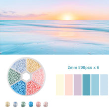 Load image into Gallery viewer, 1Box 2mm Glass Seed Beads Charm Crystal Spacer Glass Beads For Jewelry Making Kits DIY Handmade Supplies Clothing Accessories