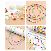Load image into Gallery viewer, 7000pcs 3mm Glass Seed Beads Kit with Scissor Cord Accessories DIY Bracelet Earring Jewelry Making Kits Bead Crafts Accessories