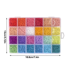 Load image into Gallery viewer, 7000pcs 3mm Glass Seed Beads Kit with Scissor Cord Accessories DIY Bracelet Earring Jewelry Making Kits Bead Crafts Accessories