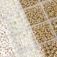 Load image into Gallery viewer, 2580pcs DIY Jewelry Making Friendship Bracelet Necklace Beads Set Letters Beads CCB Gold Spacer Beads and Clay Spacer Beads Set