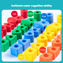 Load image into Gallery viewer, Beaded Toys DIY Handmade Puzzle Beads Building Blocks Early Education Geometry Shapes Bracelet Toy