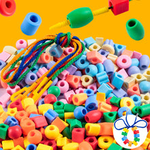 Load image into Gallery viewer, Beaded Toys DIY Handmade Puzzle Beads Building Blocks Early Education Geometry Shapes Bracelet Toy