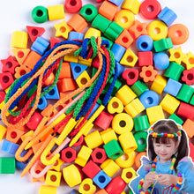Load image into Gallery viewer, Beaded Toys DIY Handmade Puzzle Beads Building Blocks Early Education Geometry Shapes Bracelet Toy