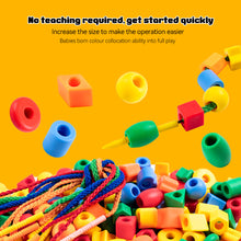 Load image into Gallery viewer, Beaded Toys DIY Handmade Puzzle Beads Building Blocks Early Education Geometry Shapes Bracelet Toy