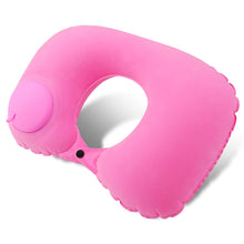 Load image into Gallery viewer, Travel Pillows Airplanes Press Type Inflatable Super Light Portable Neck Pillow U-Shape Inflatable Cervical Vertebr Pillow