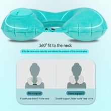 Load image into Gallery viewer, Travel Pillows Airplanes Press Type Inflatable Super Light Portable Neck Pillow U-Shape Inflatable Cervical Vertebr Pillow