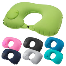 Load image into Gallery viewer, Travel Pillows Airplanes Press Type Inflatable Super Light Portable Neck Pillow U-Shape Inflatable Cervical Vertebr Pillow