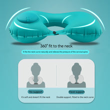 Load image into Gallery viewer, Travel Pillows Airplanes Press Type Inflatable Super Light Portable Neck Pillow U-Shape Inflatable Cervical Vertebr Pillow