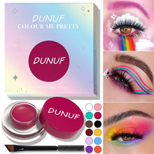 Load image into Gallery viewer, DUNUF 12 Color Waterproof Eye Liner Eye Shadow Body Paint Eyebrow Tint Matte Long Lasting Cosmetic