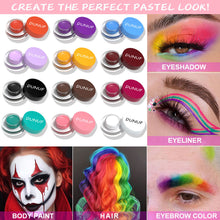 Load image into Gallery viewer, DUNUF 12 Color Waterproof Eye Liner Eye Shadow Body Paint Eyebrow Tint Matte Long Lasting Cosmetic