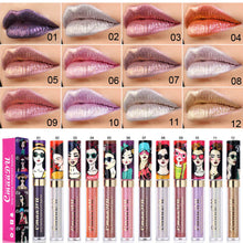 Load image into Gallery viewer, Metallic No-stick Cup Lip Gloss Glitter Matte Moisturizing Waterproof Long Lasting Lip Glaze Liquid Lipstick Lip Makeup Cosmetic