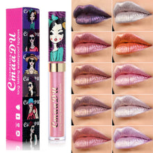 Load image into Gallery viewer, Metallic No-stick Cup Lip Gloss Glitter Matte Moisturizing Waterproof Long Lasting Lip Glaze Liquid Lipstick Lip Makeup Cosmetic