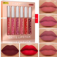 Load image into Gallery viewer, 6pcs/set Matte Lipstick Gift Box Waterproof Long Lasting Lip Glaze Lip Gloss Moisturizing Lip Tint Lip Stick Lip Cosmetics