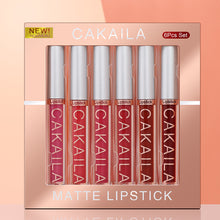 Load image into Gallery viewer, 6pcs/set Matte Lipstick Gift Box Waterproof Long Lasting Lip Glaze Lip Gloss Moisturizing Lip Tint Lip Stick Lip Cosmetics