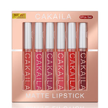 Load image into Gallery viewer, 6pcs/set Matte Lipstick Gift Box Waterproof Long Lasting Lip Glaze Lip Gloss Moisturizing Lip Tint Lip Stick Lip Cosmetics