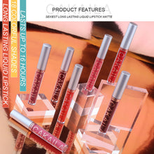 Load image into Gallery viewer, 6pcs/set Matte Lipstick Gift Box Waterproof Long Lasting Lip Glaze Lip Gloss Moisturizing Lip Tint Lip Stick Lip Cosmetics