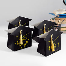 Load image into Gallery viewer, 10pcs Graduation Candy Boxes Gifts Packaging Bags Bachelor Hat Chocolate Gifts Packing Bag For 2024 Congrats Grad Celebration Party Favors