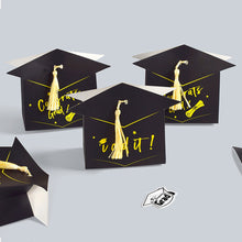 Load image into Gallery viewer, 10pcs Graduation Candy Boxes Gifts Packaging Bags Bachelor Hat Chocolate Gifts Packing Bag For 2024 Congrats Grad Celebration Party Favors