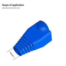Load image into Gallery viewer, 100 Pcs Mixed Color CAT5E CAT6 RJ45 Ethernet Network Cable Strain Relief Boots Cable Connector Plug Cover