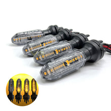 Load image into Gallery viewer, 2Pcs Motorcycle LED Turn Signal Lamp Sequential Amber Flowing LED Indicator Lights Accessories for Honda TITAN150 2000 CB250 TWISTER