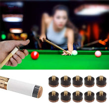 Load image into Gallery viewer, 10PCS 10/11/12/13MM Pool Cue Screws Tip Match With Billiards Cue Screw Ferrule Cue Repair Tool