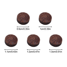 Load image into Gallery viewer, 1Box /50PCS 9/10/11/12/13MM Pool Cue Red Tip Cowhide Material For American Snooker Black Eight Cue Billiard Repair Supplies
