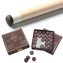 Load image into Gallery viewer, 1Box /50PCS 9/10/11/12/13MM Pool Cue Red Tip Cowhide Material For American Snooker Black Eight Cue Billiard Repair Supplies