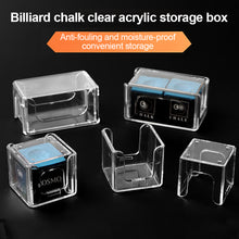 Load image into Gallery viewer, 1PC Transparent Acrylic Chalk Protection Box Anti-Fouling Moisture-Proof Single Two Chocolate Powder Storage Shell Billiards Supplies
