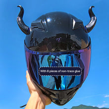 Load image into Gallery viewer, 2Pcs Motorcycle Helmet Decoration Devil's Horns Style Motorbike Helmet Accessories Stickers Cosplay Styling with Sucker