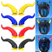 Load image into Gallery viewer, 2Pcs Motorcycle Helmet Decoration Devil's Horns Style Motorbike Helmet Accessories Stickers Cosplay Styling with Sucker