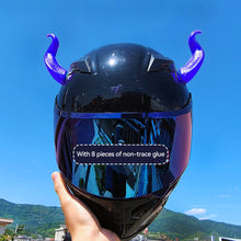 Load image into Gallery viewer, 2Pcs Motorcycle Helmet Decoration Devil's Horns Style Motorbike Helmet Accessories Stickers Cosplay Styling with Sucker