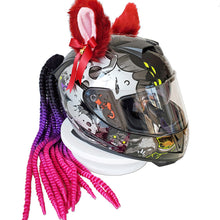 Load image into Gallery viewer, Motorcycle Helmet Dreadlocks Helmet Dreadlocks Ponytail Braid Motocross Bicycle Motorbike Helmet Decoration 55cm With Sucker