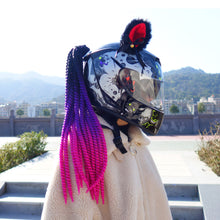 Load image into Gallery viewer, Motorcycle Helmet Dreadlocks Helmet Dreadlocks Ponytail Braid Motocross Bicycle Motorbike Helmet Decoration 55cm With Sucker