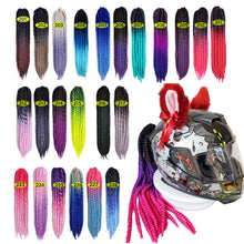 Load image into Gallery viewer, Motorcycle Helmet Dreadlocks Helmet Dreadlocks Ponytail Braid Motocross Bicycle Motorbike Helmet Decoration 55cm With Sucker