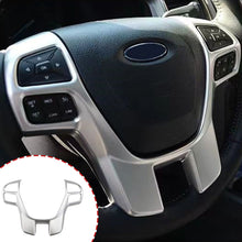 Load image into Gallery viewer, Carbon Fiber Car Steering Wheel Panel Frame Cover Trim Sticker Interior Accessories Decorator for Ford Everest Ranger Endeavour 2015+