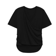 Load image into Gallery viewer, Cross V-neck Short Sleeve T-shirt Women Slim Bottoming Shirts Crop Top Summer New Fashion