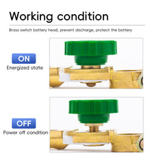 Load image into Gallery viewer, Heavy Duty Car Battery Disconnect Isolator Cut Off Switch 12V 24V Green 17MM Fits Standard Negative Terminal Auto Parts