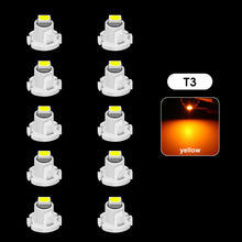 Load image into Gallery viewer, 10Pcs Car Interior Indicator Lights Wedge Dashboard Warming Instrument Light T3 LED T4.2 T4.7 Led Bulb Canbus 3030SMD 12V Auto Lamp