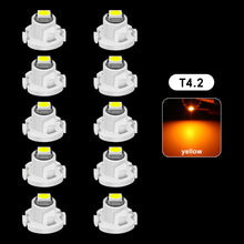 Load image into Gallery viewer, 10Pcs Car Interior Indicator Lights Wedge Dashboard Warming Instrument Light T3 LED T4.2 T4.7 Led Bulb Canbus 3030SMD 12V Auto Lamp