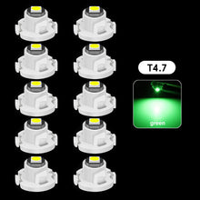 Load image into Gallery viewer, 10Pcs Car Interior Indicator Lights Wedge Dashboard Warming Instrument Light T3 LED T4.2 T4.7 Led Bulb Canbus 3030SMD 12V Auto Lamp