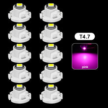 Load image into Gallery viewer, 10Pcs Car Interior Indicator Lights Wedge Dashboard Warming Instrument Light T3 LED T4.2 T4.7 Led Bulb Canbus 3030SMD 12V Auto Lamp